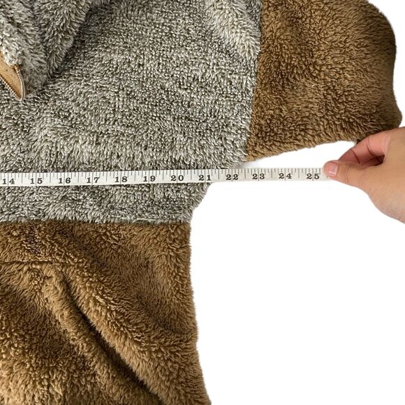 Merokeety Womens Fuzzy Long Sleeve Kangaroo‎ Pocket Pullover Sweater Size S 508 - Picture 7 of 7